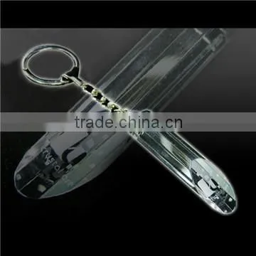 Crystal golf engraved keychains for golf club souvenirs