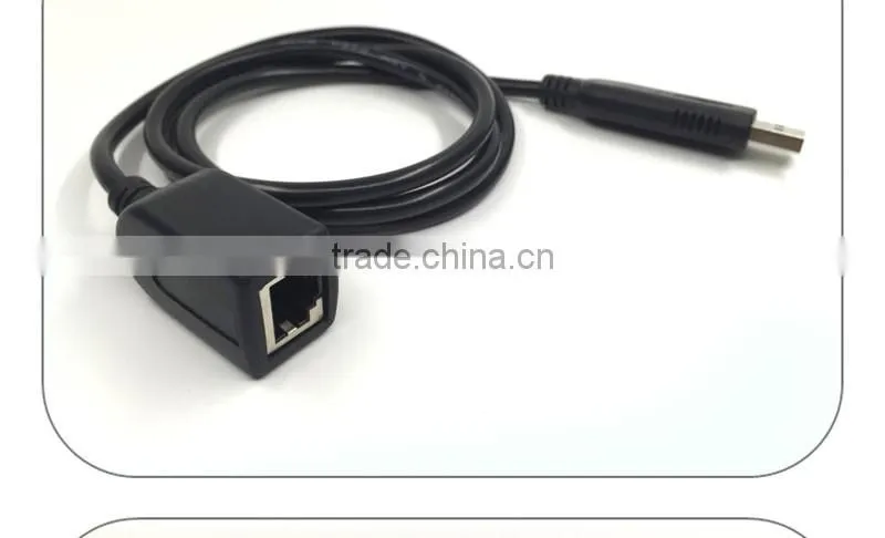 All new Cisco USB male to RJ45 female console cable with FTDI chip in black
