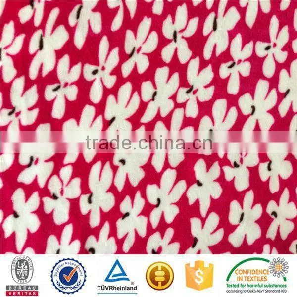 polyester spandex stretch woven fabric velboa plush fabric
