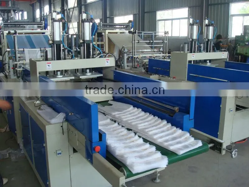 DFR-E900 double line hot-sealing plastic shopping bag making machine