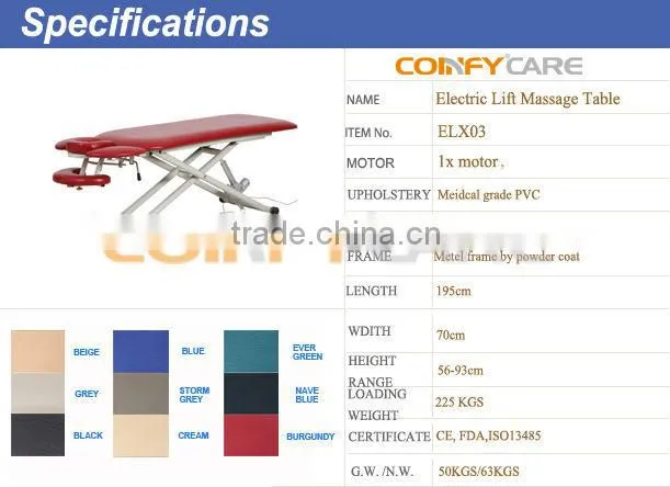 Coinfy ELX03 electric massage table spa