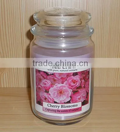 glass jar scented candle for wedding party or house decoration