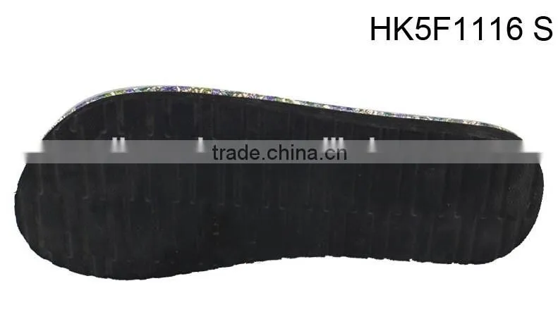 2016 New Design Women Flower Transfer Printing Flat FlipFlops Cool Outdoor Slipper Samdals