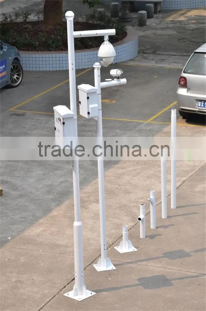 Harwell security monitoring CCTV camera mounted pole,galvanized steel pole