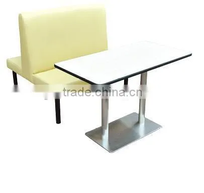 PU Material Restaurant Dining Sofa and table