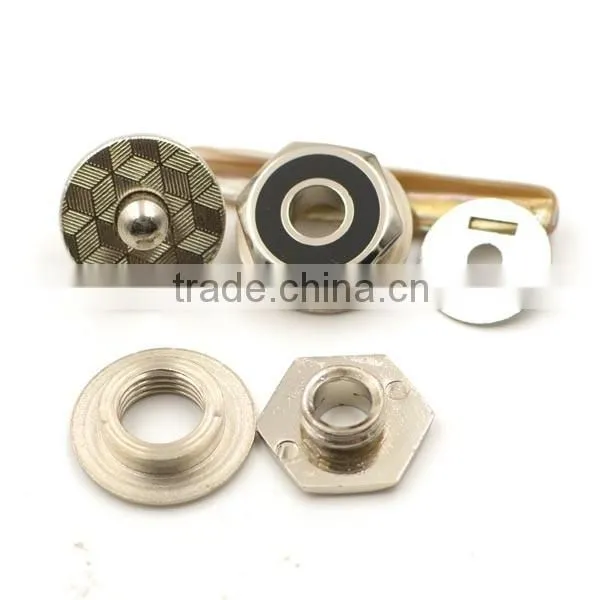 hexagonal metal zinc alloy magnetic button for bag