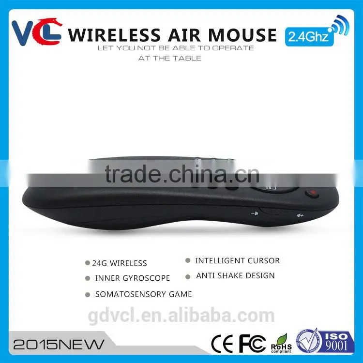 Shenzhen ISO factory Flying Air Mouse Remote Control 2.4G Wireless Keyboard