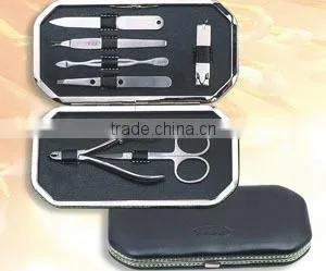MRT-087 8pcs Pretty PU bag stainless steel manicure set nail file nail nipper