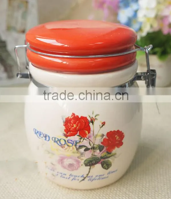 kitchen ceramic airtight cansiter
