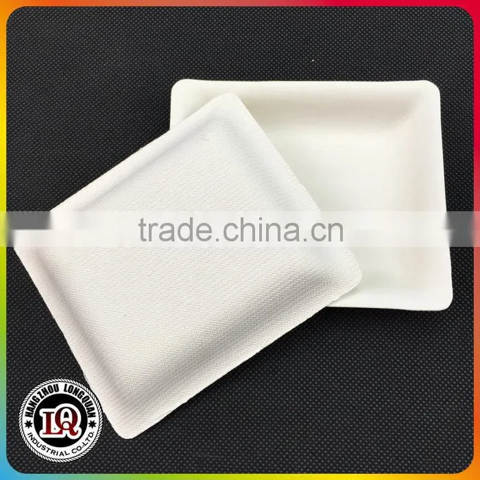 Biodegradable Bagasse Pulp Dessert Tray
