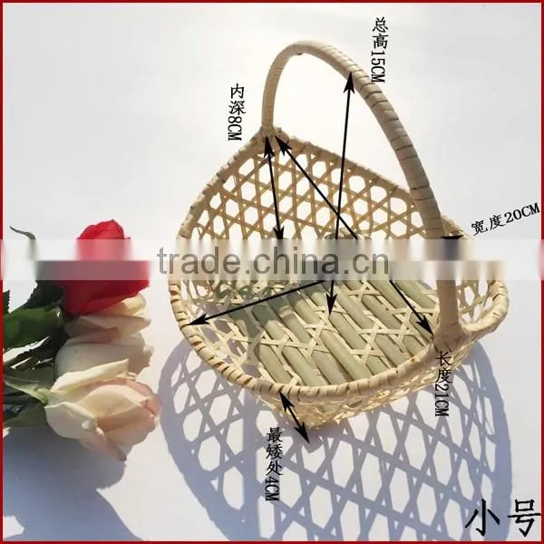 Handwoven bamboo hanging basket