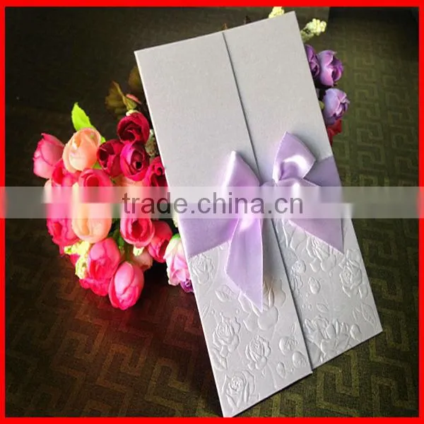 2014 Hot Sale Fashion Custom Printed Blank Invitation Card