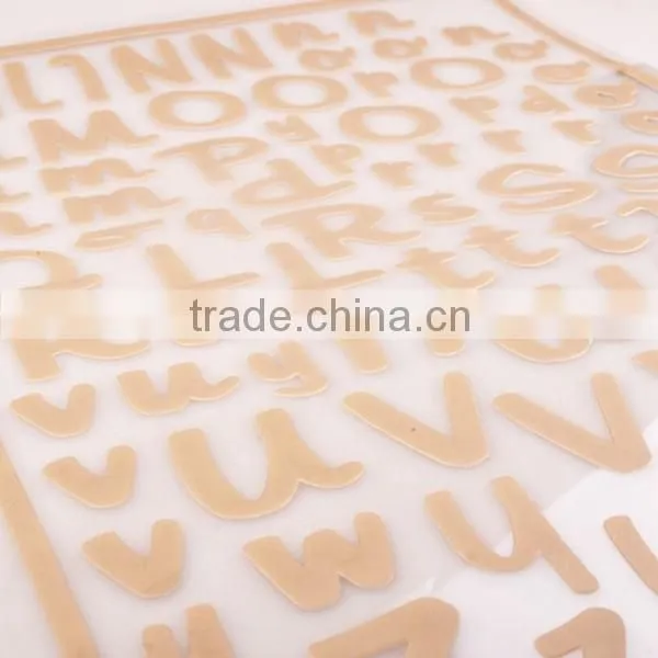 Custom color letter wall sticker high quality child letter sticker self-adhesive fashion letter sticker sheet