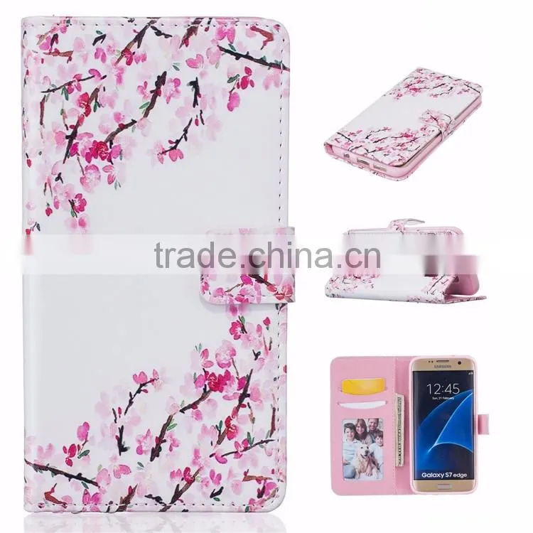 For samsung galaxy s6 edge leather stand wallet case , customize smart phone cover for samsung s6 edge plus