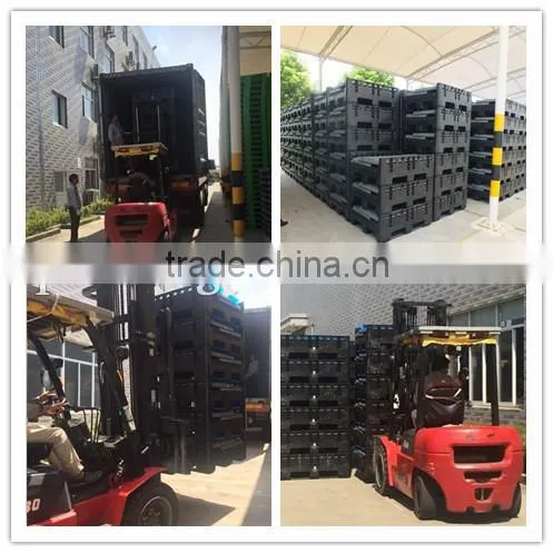 980*1140*1050 1-4T rigid foldable large logostic pallet container/stackable container