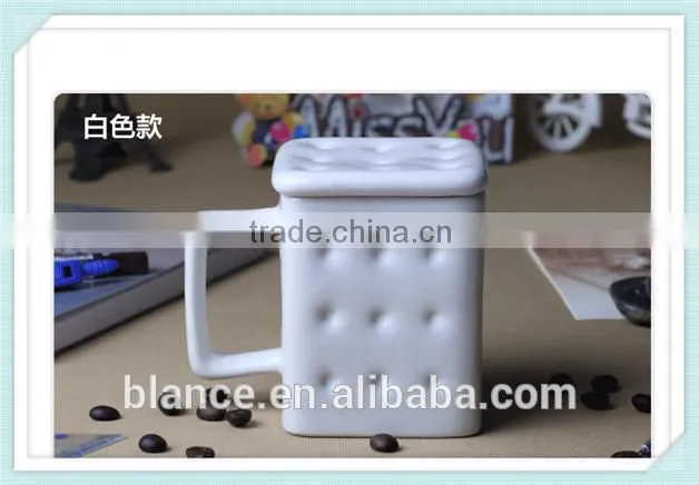 ceramic biscuit shape mug cookie design cup