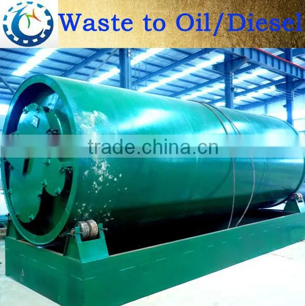 SCRAP TYRE TO FUEL OIL PYROLYSIS EQUIPMENT FOR 50% OIL YIEKD RATE