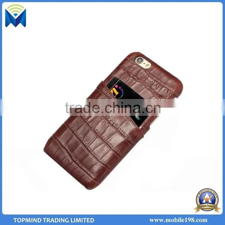 New Products Crocodile Pattern Leather Back Cover Case for iPhone 6S 6S Plus