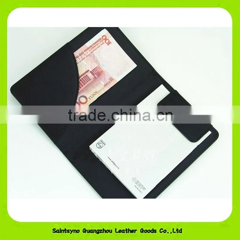 16040 PU leather restaurant bill holder, waiter money clip, magnetic check book folder leather cashier clip