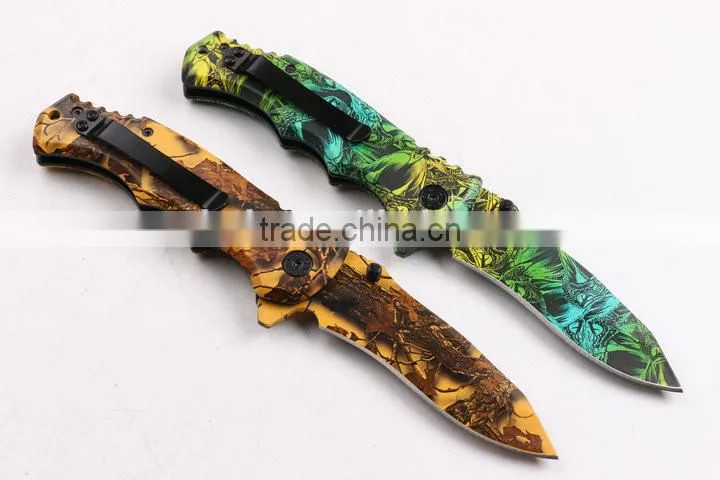 OEM 440 stainless steel blade blanks cool camouflage knife