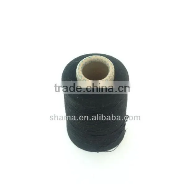 21s black 65/35 polyester/cotton 40d lycra core spun yarn