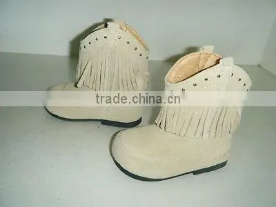 White Leather Baby Cowboy Boot