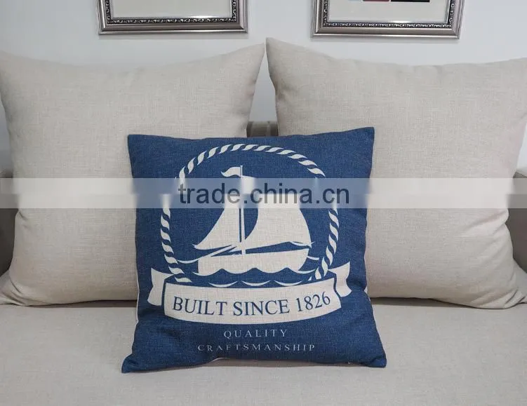 Custom printed photo cushion cover decorative nautical pillow case