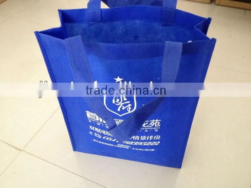 non woven handle bag with hand sewn to bottom