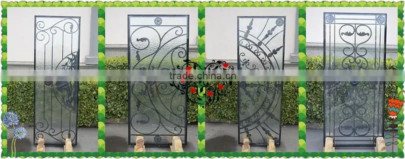 CLASS DESIGN wrought iron glass door for modern decoration