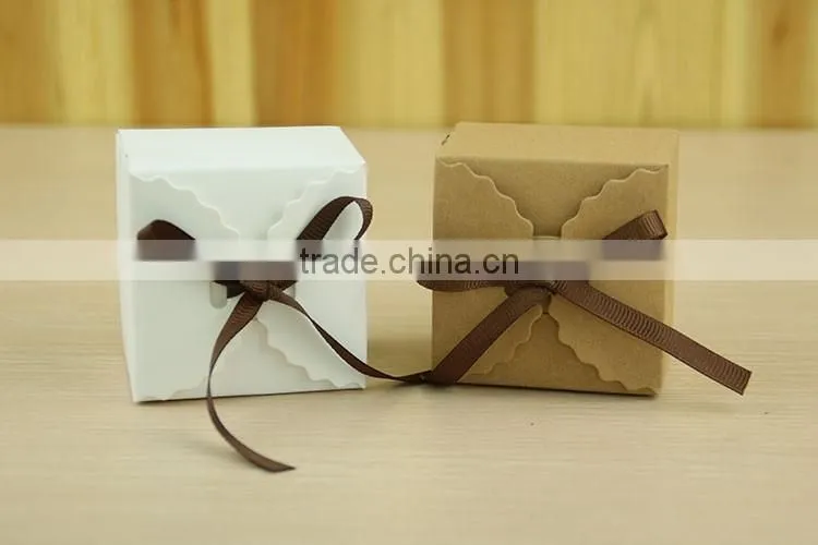 Chocolate Box Wedding Cake Boxes Kraft Paper Square Candy Packaging
