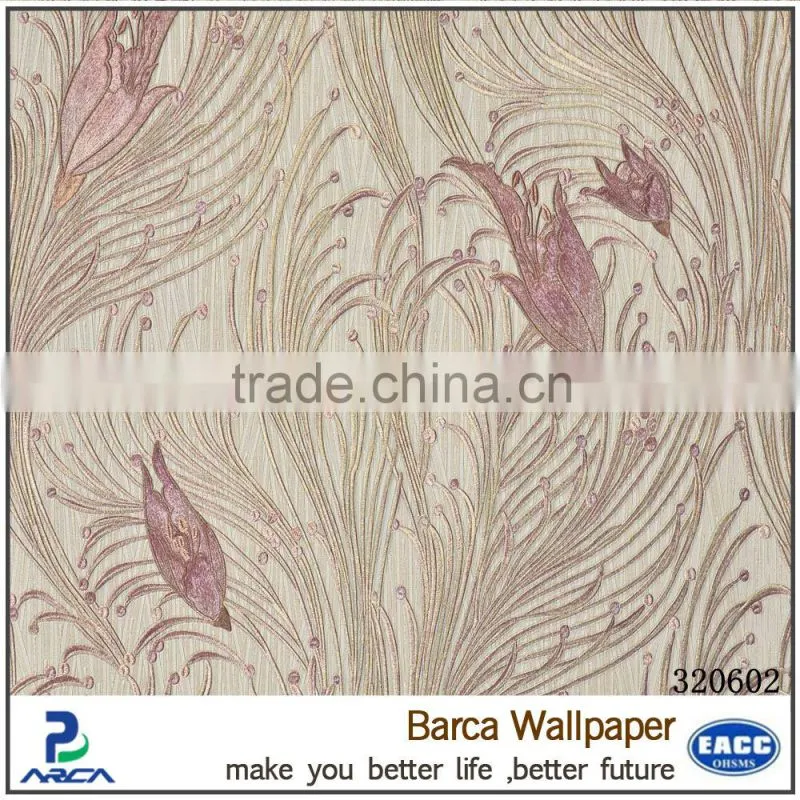 high quality pvc wallpaper for solvent printing