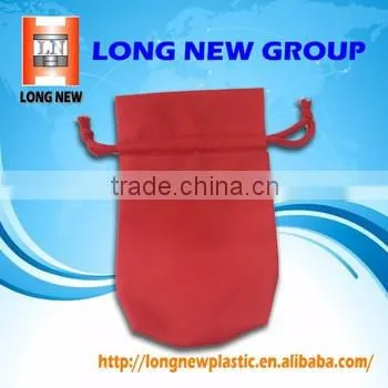 Wholesale Red PP drawstring non-woven bag for cosmetics