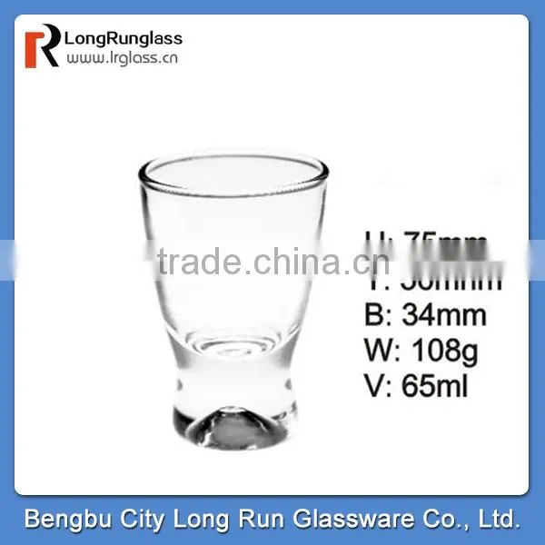 LongRun 65ml restaurant glassware white wine galss cup&drinking glass whisky glass cup&tableware glass cup with havy base