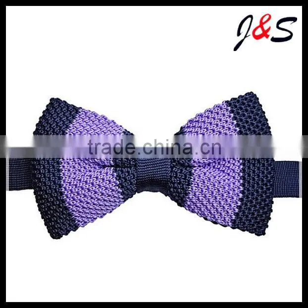 2015 latest fashion green knit bow tie with wihte dotKB030