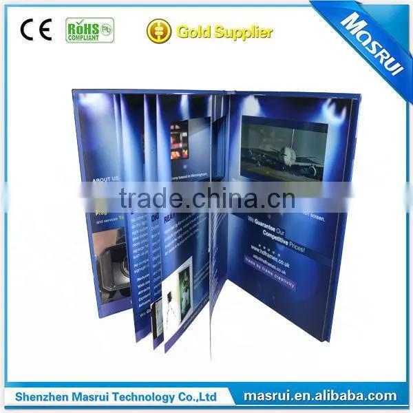 2.4 inch LCD screen customized OEM digital video greeting card and video advertising brochure