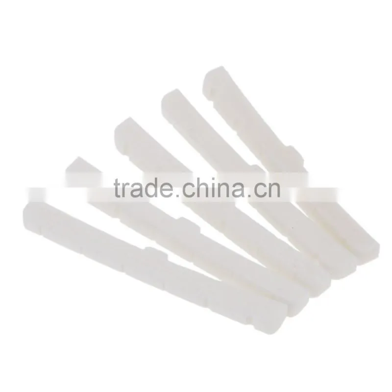 5pcs Electric Guitar Bone Slotted Replacement Upper Nut Saddle