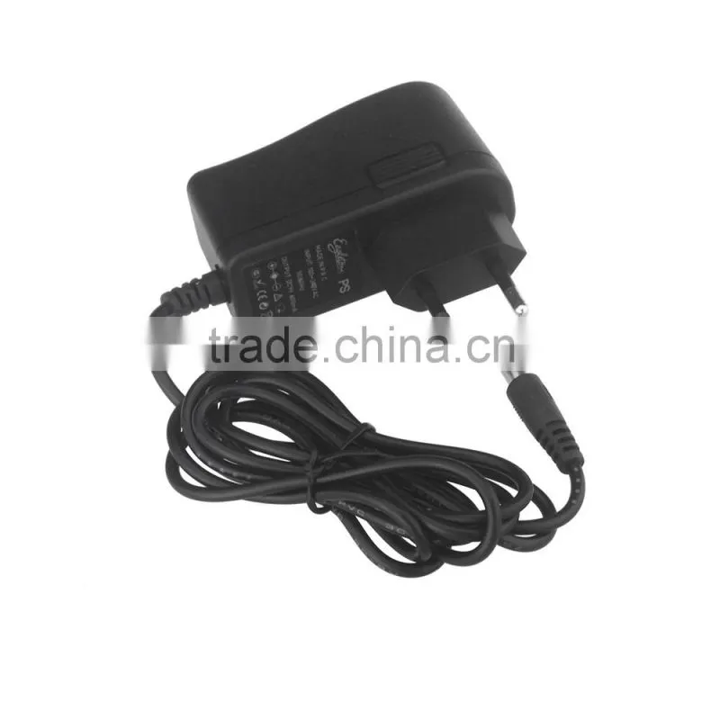Power Adapter Input 100-240V Output 9V 600mA for Most Electric Guitar Effect Pedals EU Plug Black