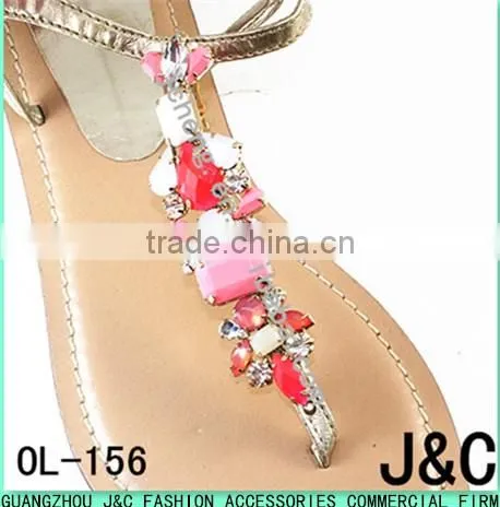 colorful resin bead shoes accessories/shoes chain/shoes ornament