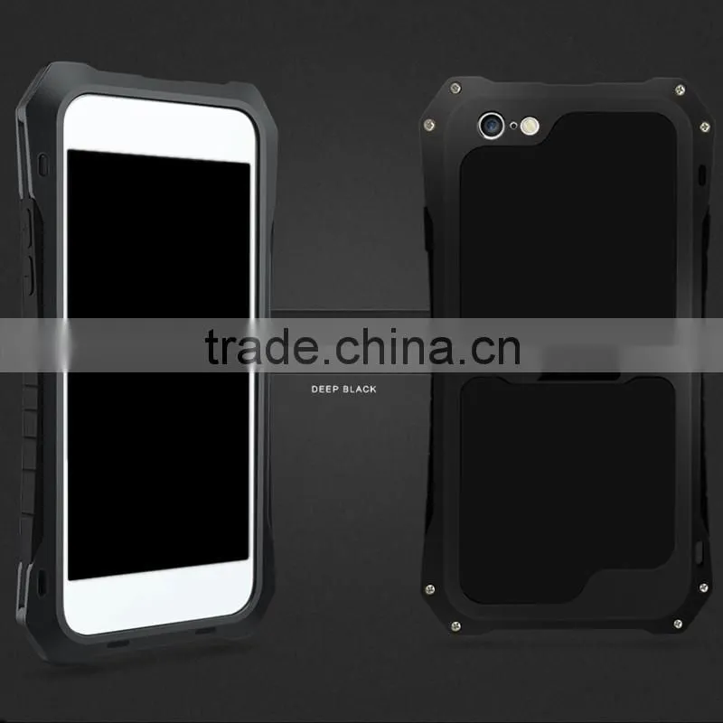 Aluminum alloy + Silicone hybird armor rugged shockproof phone case