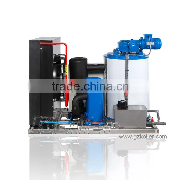 2016 Koller New design 1ton/day Flake Dry Ice Machine with Ice Bin for Fishing Equipment KP10