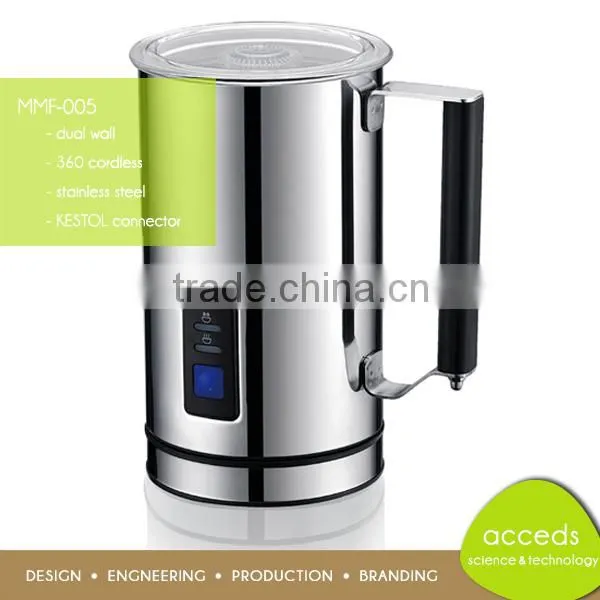 Free Sample Large 500ml Stainless Steel Electric Milk Frother
