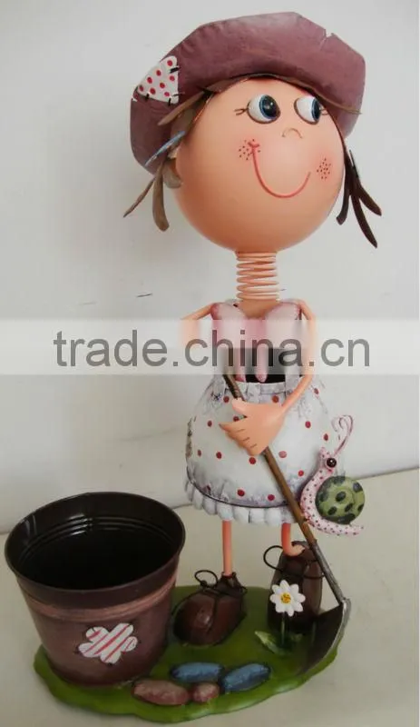 Iron doll of bosai decoration
