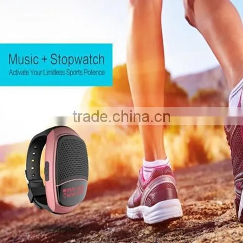 B90 Sports Bluetooth Speaker Hands-free Call TF Card Playing FM Radio Self-timer Wireless Speakers Smart Watch Time Display