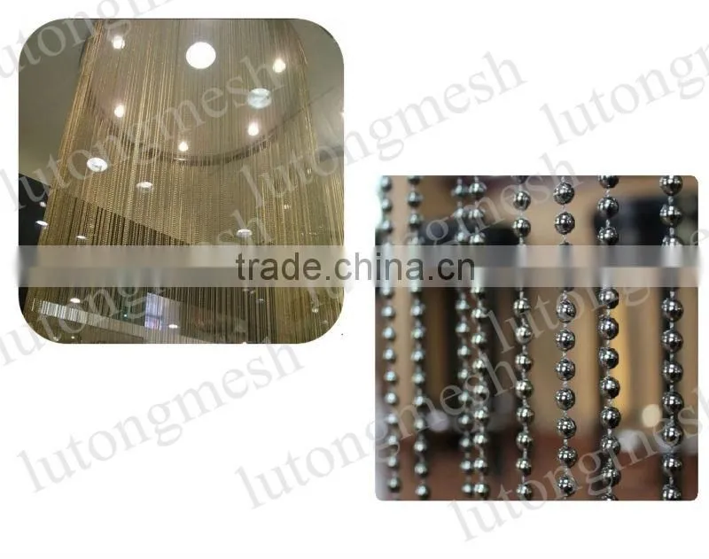 high quality stainless steel bead curtain for room divider