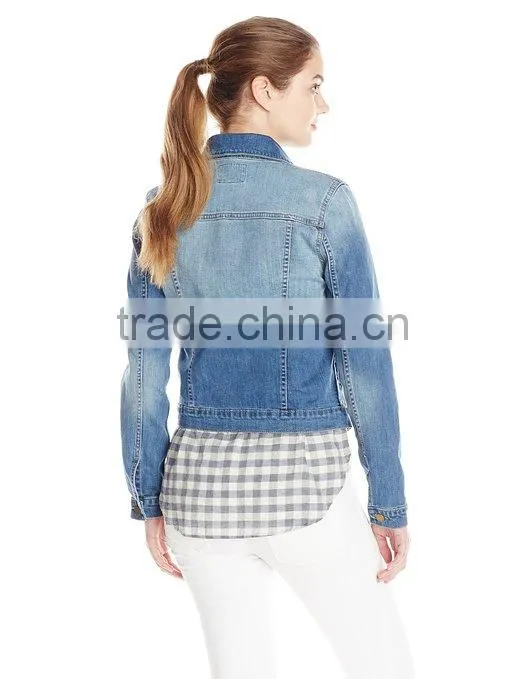 New fashion Denim Trucker Jacket for lady