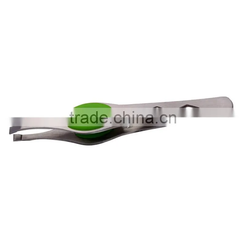 2015 Pointed Slant Tip Carbon Steel Eyebrow Extension tweezers