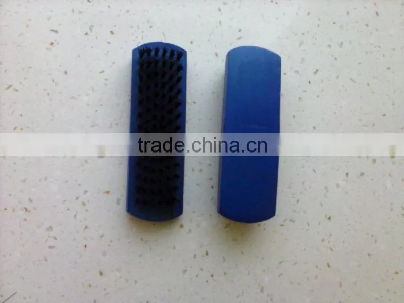 Good quality wholesale blue color Maple wood made shoes brush