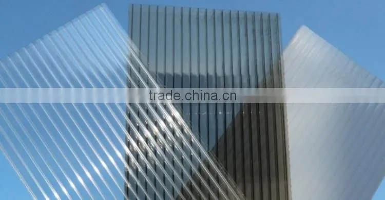 Multicell structured clear polycarbonate flat pc roofing panel