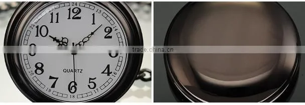 Vintage Men White Dial Analog Pendant Quartz Pocket Watch