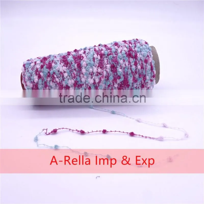 polyester yarn 6NM , beads yarn dyed in cone knitting yarn